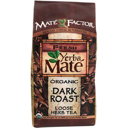 Organic Dark Roast Yerba Mate Loose Herb Tea, 12 oz, Mate Factor