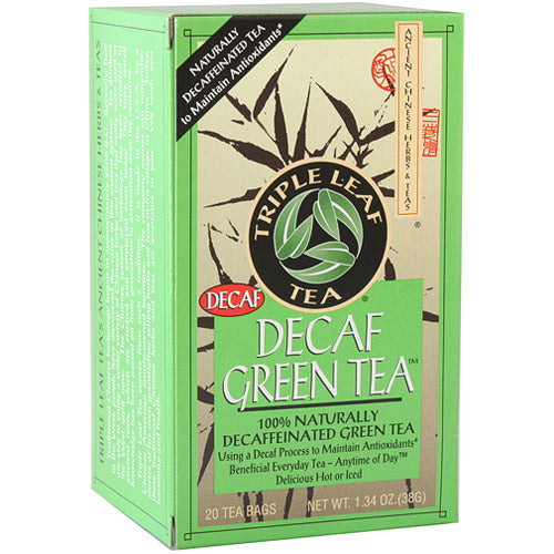 Decaf Green Tea, 20 Tea Bags, Triple Leaf Tea