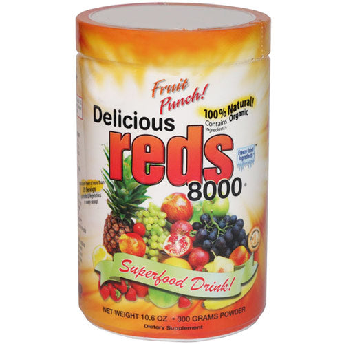 Delicious Reds 8000 Superfood Drink, Fruit Punch Flavor, 10.6 oz ...