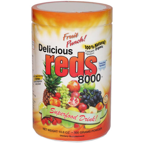 Delicious Reds 8000 Superfood Drink, Fruit Punch Flavor, 10.6 oz, Greens World Inc.