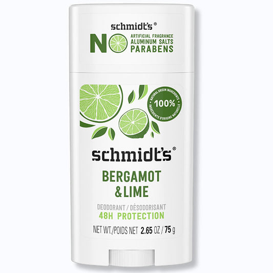 Deodorant Stick, Bergamot & Lime, 2.65 oz, Schmidt's Deodorant
