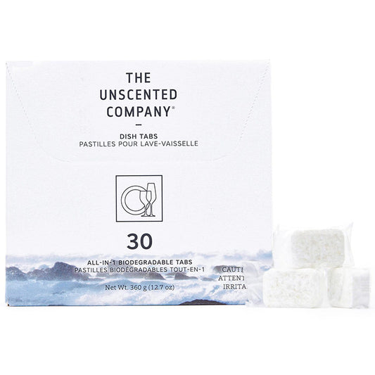 Dish Tabs, 30 All-in-1 Biodegradable Tabs, The Unscented Company