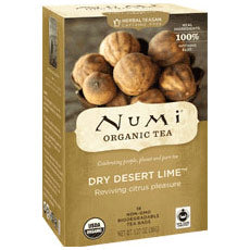 Dry Desert Lime Tea, Herbal Teasan, 18 Tea Bags, Numi Tea