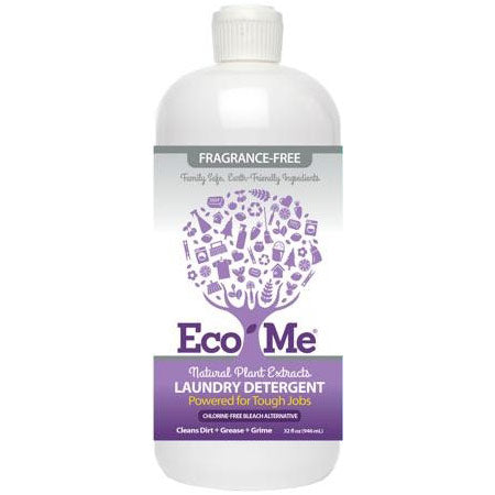 Eco-Me Laundry Detergent, Natural Plant Extracts, Fragrance Free, 32 oz