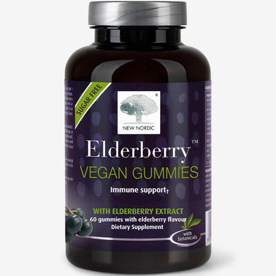 Elderberry Vegan Gummies, 60 ct, New Nordic