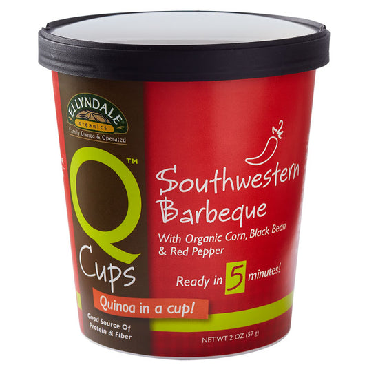 Ellyndale Q Cups Quinoa Southwestern Barbeque, 2 oz x 6 Cups, NOW Foods