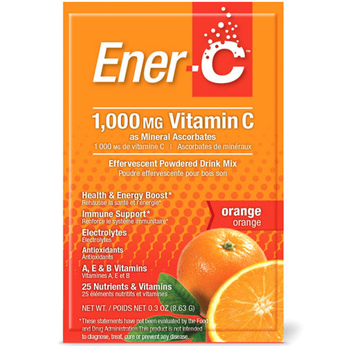 Ener-C Vitamin C Effervescent Powdered Drink Mix, Orange, 30 Packets