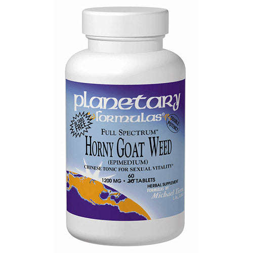 Horny Goat Weed (Epimedium) 1200mg Full Spectrum 30 tabs, Planetary Herbals