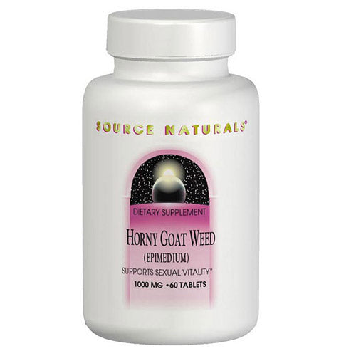 Horny Goat Weed Extract (Epimedium) 1000mg 30 tabs from Source Naturals