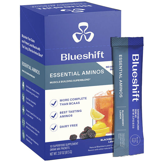 Essential Aminos Drink Mix, Blackberry Lemon, 10 Stick Packs, Blueshift Nutrition