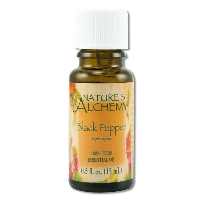 Pure Essential Oil Black Pepper, 0.5 oz, Nature's Alchemy