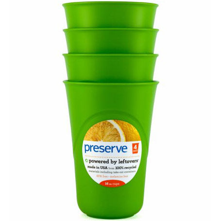 Everyday Cups, Apple Green, 16 oz x 4 Pack, Preserve