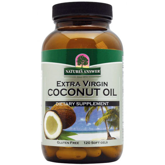 Extra Virgin Coconut Oil Soft Gel, 120 Softgels, Nature's Answer