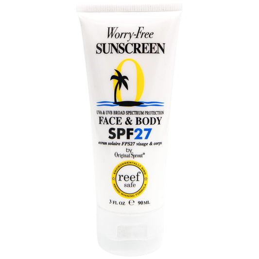 Face & Body Sunscreen SPF 27, 3 oz, Original Sprout