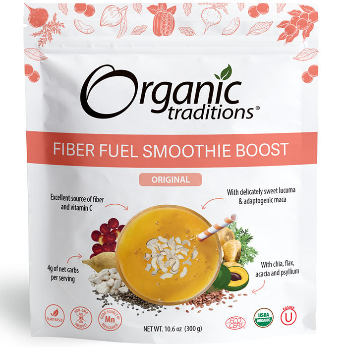 Fiber Fuel Smoothie Boost, Original, 10.6 oz (300 g), Organic Traditions