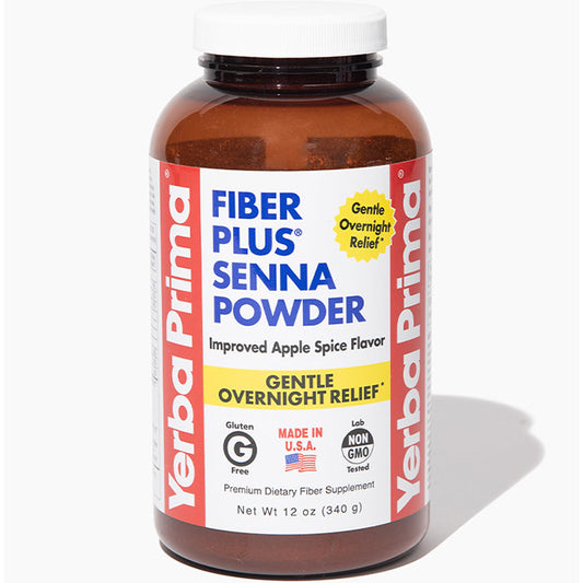 Fiber Plus Senna Powder, Improved Apple Spice Flavor, 12 oz (340 g), Yerba Prima