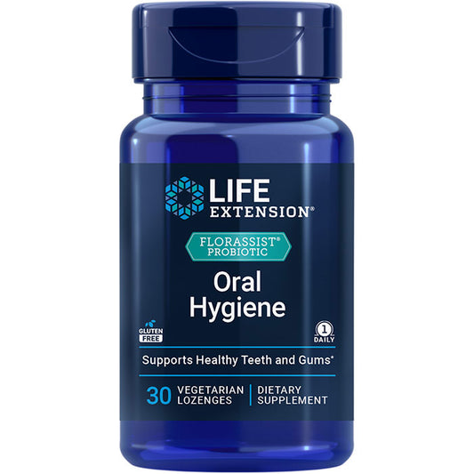 FLORASSIST Oral Hygiene, Probiotic for Dental Health, 30 Vegetarian Lozenges, Life Extension