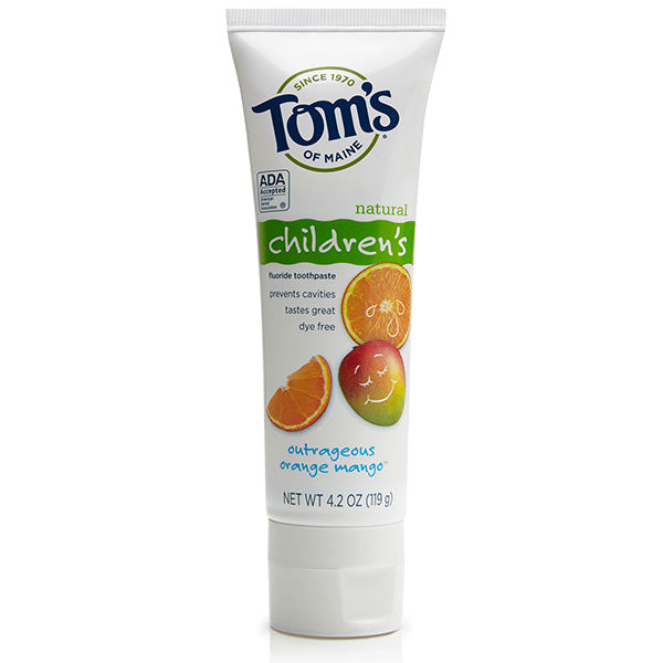 Natural Children's Toothpaste - Outrageous Orange Mango, 4.2 oz, Tom's of Maine