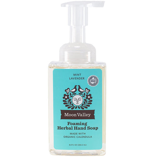 Foaming Herbal Hand Soap, Mint Lavender, 8.8 oz, Moon Valley Organics