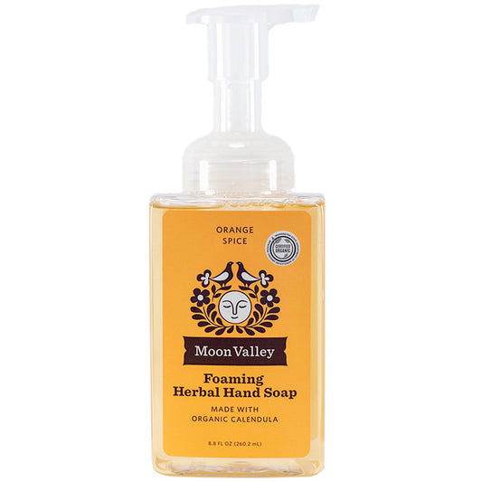 Foaming Herbal Hand Soap, Orange Spice, 8.8 oz, Moon Valley Organics