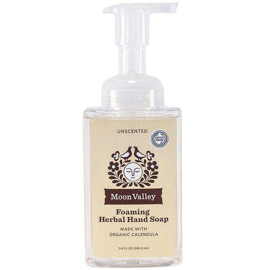 Foaming Herbal Hand Soap, Unscented, 8.8 oz, Moon Valley Organics