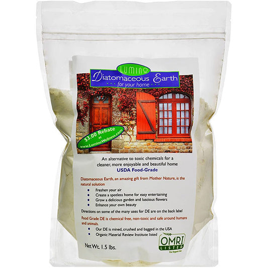 Food Grade Diatomaceous Earth For Your Home, Value Size, 1.5 lb, Lumino Wellness