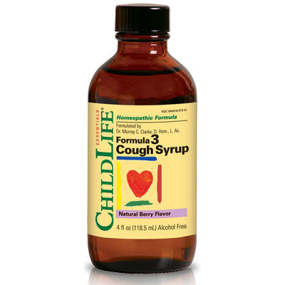 ChildLife Formula 3 Cough Syrup For Children, Natural Berry, 4 oz