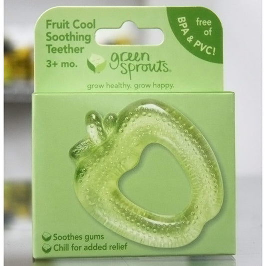 Fruit Cool Soothing Teether, Green Apple, 1 Unit, Green Sprouts