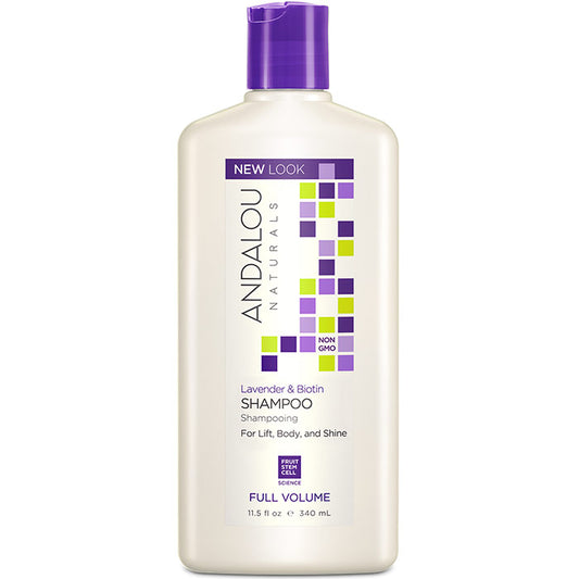 Lavender & Biotin Full Volume Shampoo, 11.5 oz, Andalou Naturals