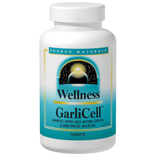 Wellness GarliCell Garlic Odorless 600mg 180 tabs from Source Naturals