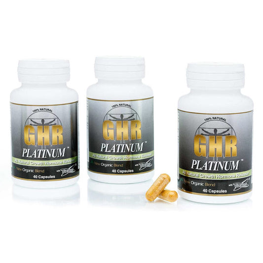 Original GHR Platinum, 40 Capsules x 3 Bottles (90 Day Supply)