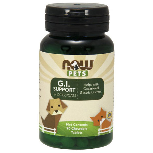 G.I. Support For Dogs & Cats, 90 Chewable Tablets, NOW Foods