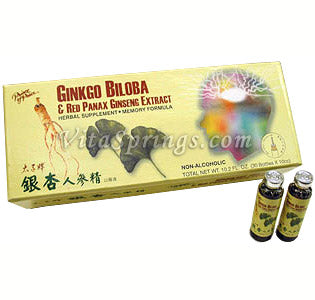 Ginkgo Biloba & Red Panax Ginseng Extract 30 x 10cc, Prince of Peace