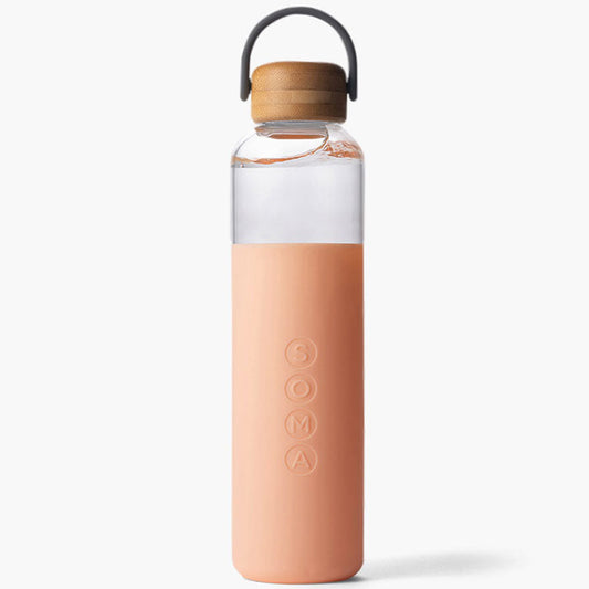 Glass Water Bottle, Blush, 25 oz, Soma