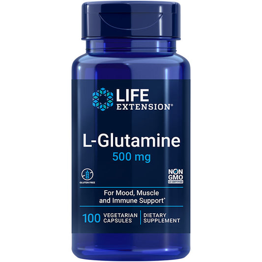 L-Glutamine 500 mg, 100 Vegetarian Capsules, Life Extension