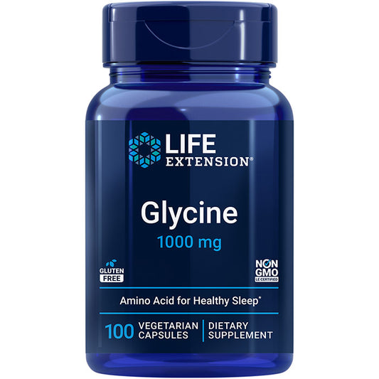 Glycine 1000 mg, 100 Vegetarian Capsules, Life Extension