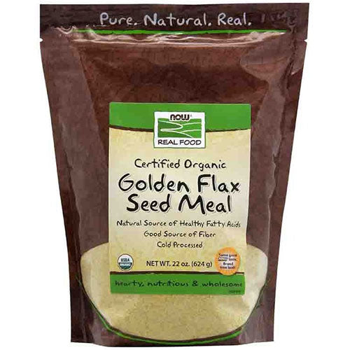 Golden Flax Seed Meal, Certified Organic, 22 oz, NOW Foods