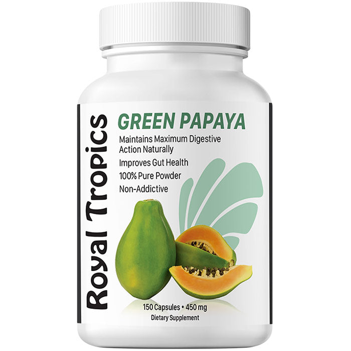 Green Papaya Digestive Enzymes, Value Size, 150 Capsules, Royal Tropics