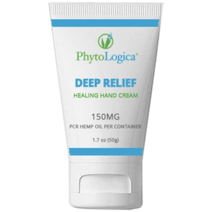 Deep Relief Healing Hand Cream, 150 mg PCR Hemp Oil, 1.7 oz, PhytoLogica