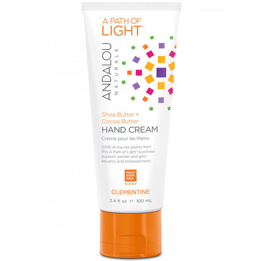 A Path of Light Clementine Hand Cream, 3.4 oz, Andalou Naturals