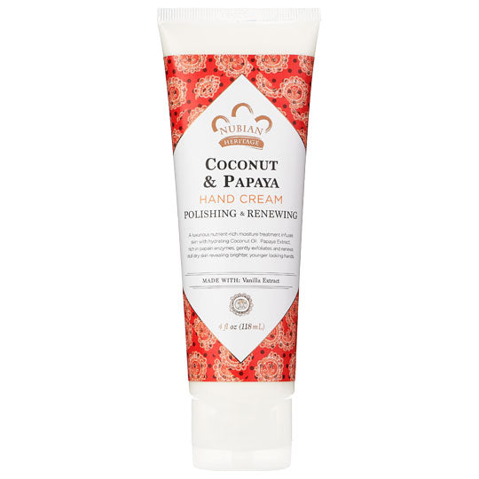 Hand Cream - Coconut & Papaya, 4 oz, Nubian Heritage