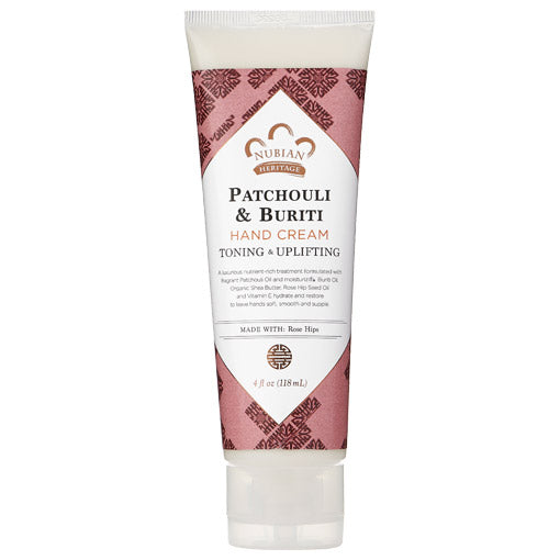 Hand Cream - Patchouli & Buriti, 4 oz, Nubian Heritage