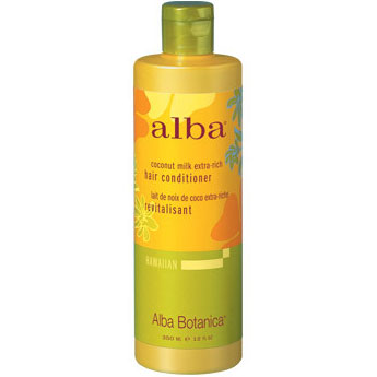 Hawaiian Hair Conditioner Coconut Milk Extra Rich, 12 oz, Alba Botanica