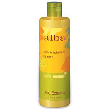 Hawaiian Hair Wash Plumeria Replenishing, 12 oz, Alba Botanica