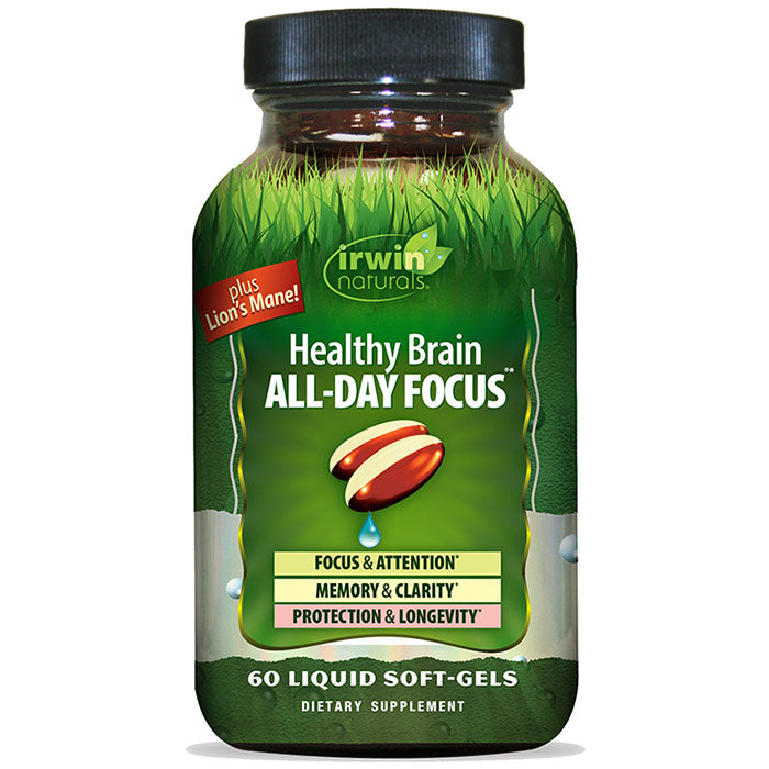 Healthy Brain All-Day Focus, 60 Liquid Soft-Gels, Irwin Naturals