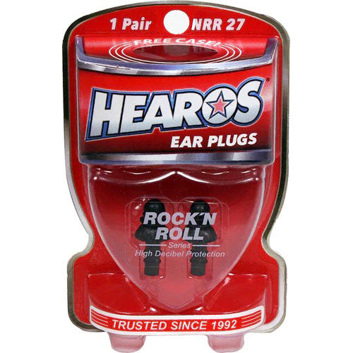 Hearos Ear Plugs Rock 'n Roll Series, NRR 27 Ear Filters, 1 Pair