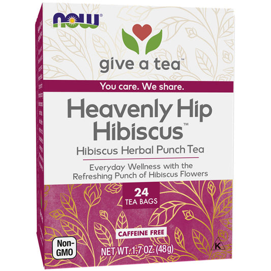 Heavenly Hip Hibiscus Tea, 24 Tea Bags, NOW Foods