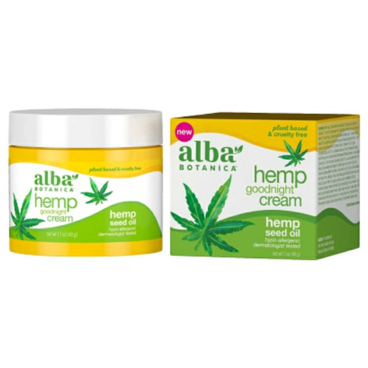 Hemp Goodnight Cream, 1.7 oz, Alba Botanica