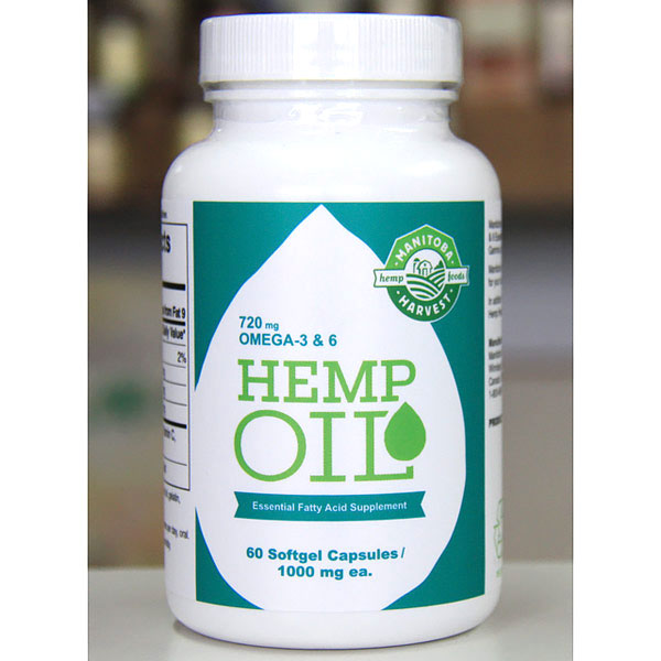 Hemp Seed Oil, 1000 mg, 60 Softgel, Manitoba Harvest Hemp Foods