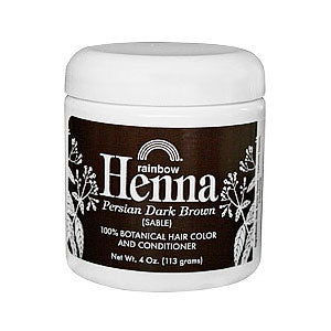 Henna, Persian Dark Brown, Hair Color and Conditioner, 4 oz, Rainbow Research